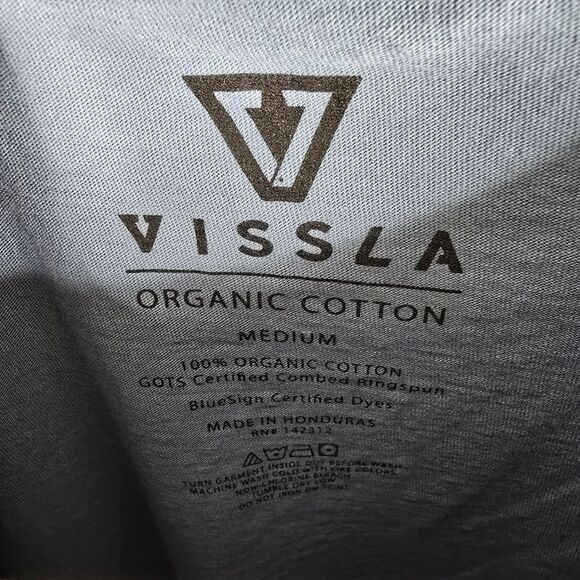 Vissla Mens Organic Cotton Short Sleeve Crewneck Pocket Tee Medium - Picture 5 of 5